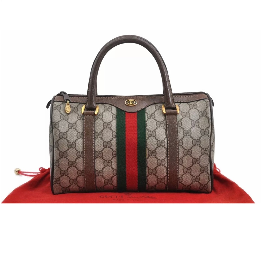 Authentic GUCCI Web Cherry Line Handbag 100%